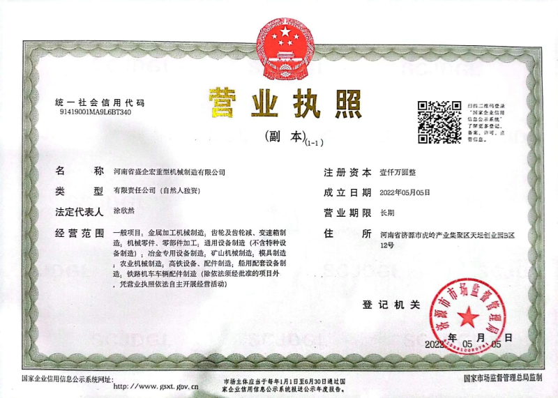 盛企宏營業執照